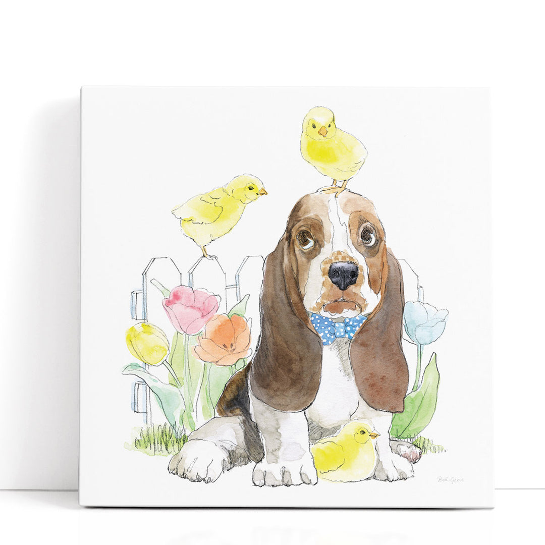 Easter Pups V - Canvas Print Wall Art