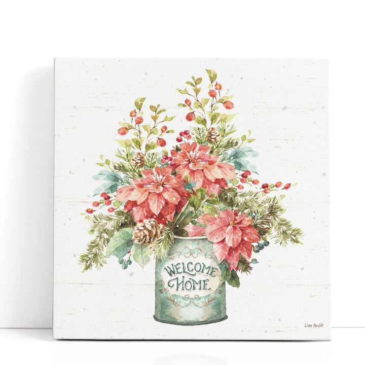 Our Christmas Story Bouquet on Birch - Canvas Print Wall Art