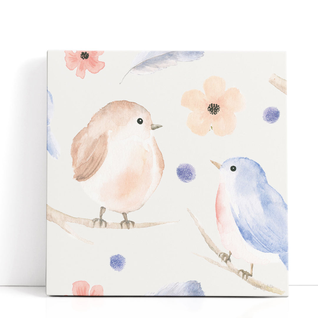 Spring Sentiments Pattern IB - Canvas Print Wall Art