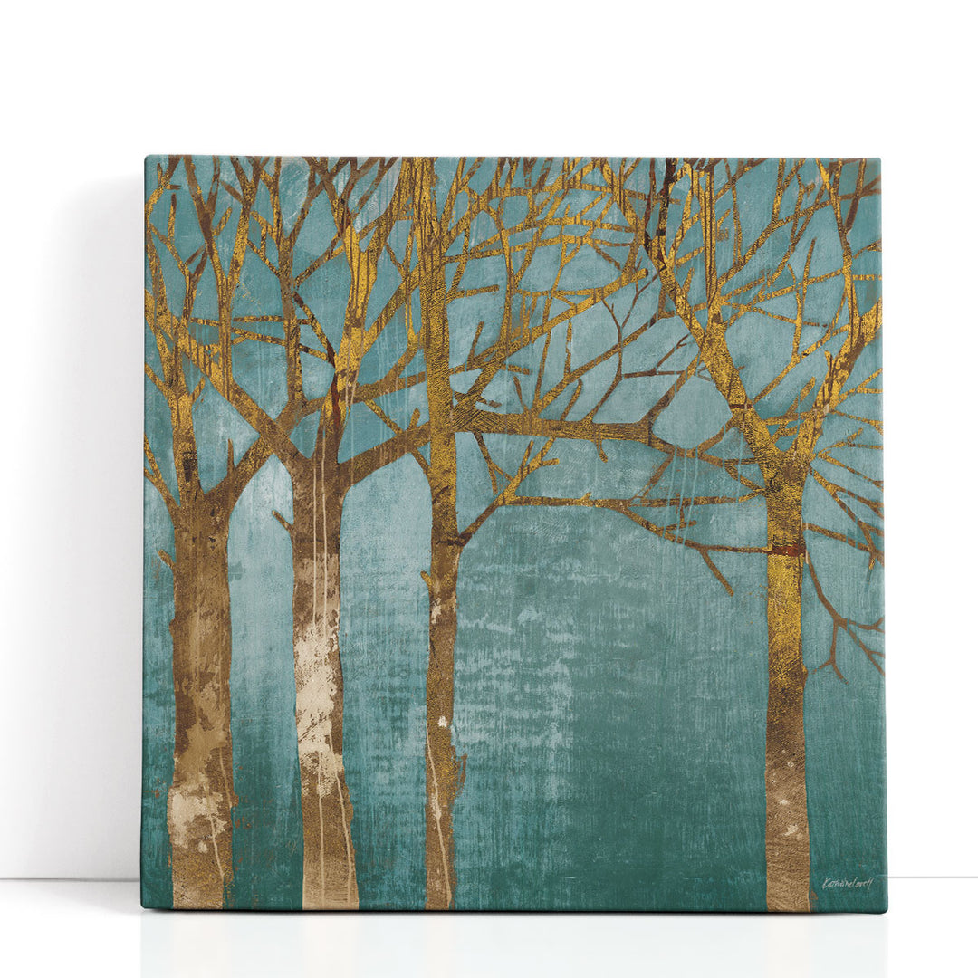Golden Day Turquoise - Canvas Print Wall Art
