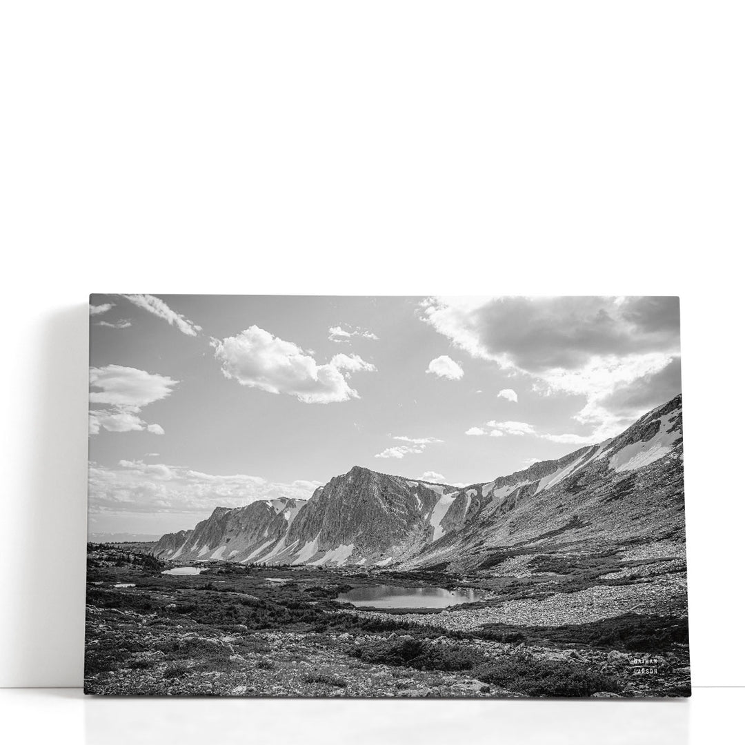 Wyoming Wonder Black and White - Canvas Print Wall Art