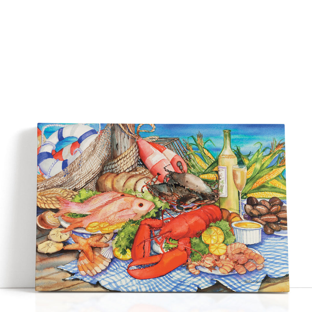 Lobster Kitchen Wall Art vibrant lobster illustration