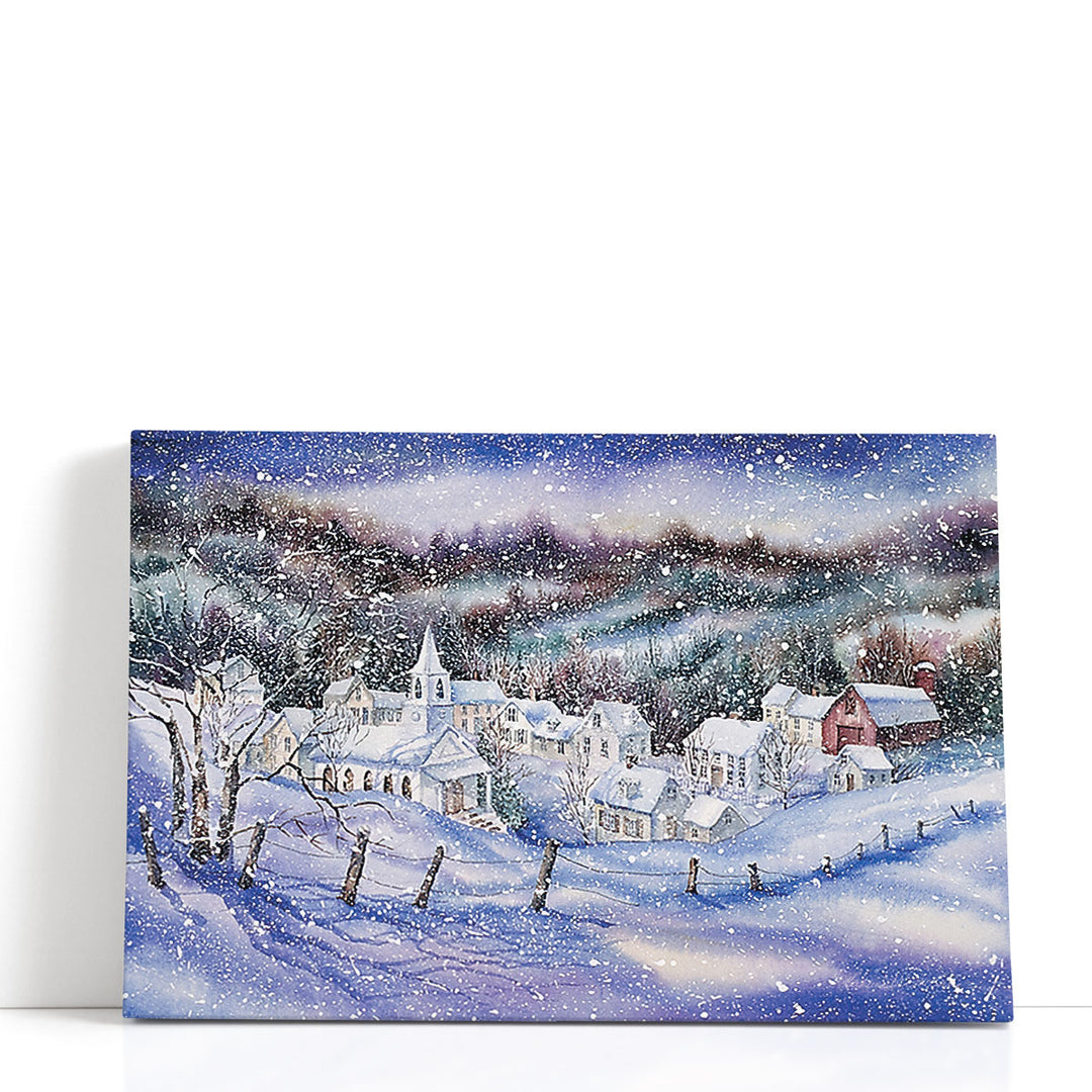 Winter Village - Canvas Print Wall Art