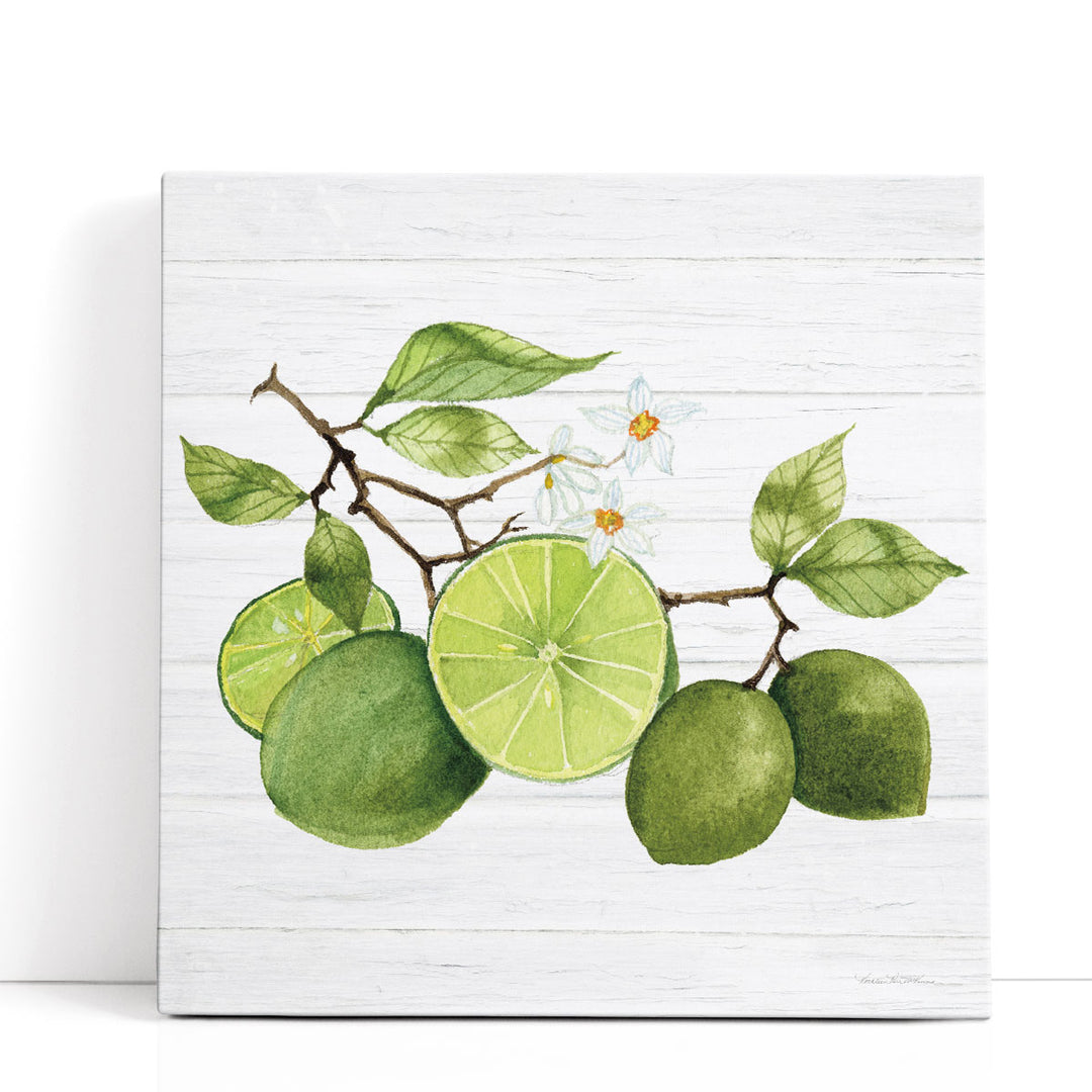 Green Lemon Wall Decor – watercolor lemon arrangement