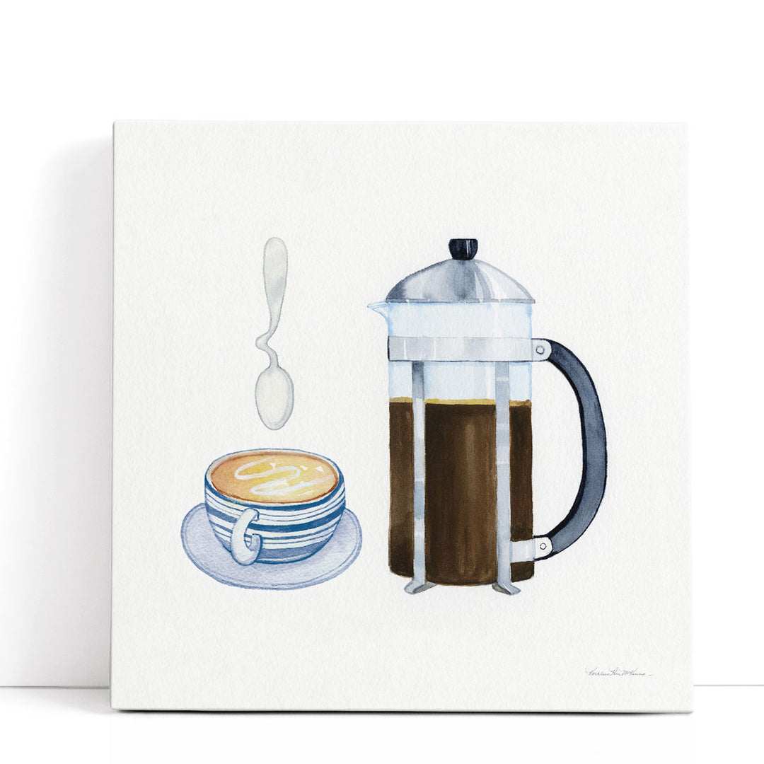 Culinary Kitchen Canvas Wall Art with jug silhouette