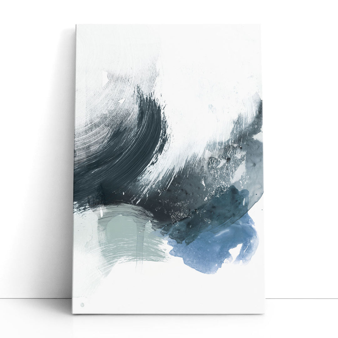 Coastal Crush II Black and White - Canvas Print Wall Art