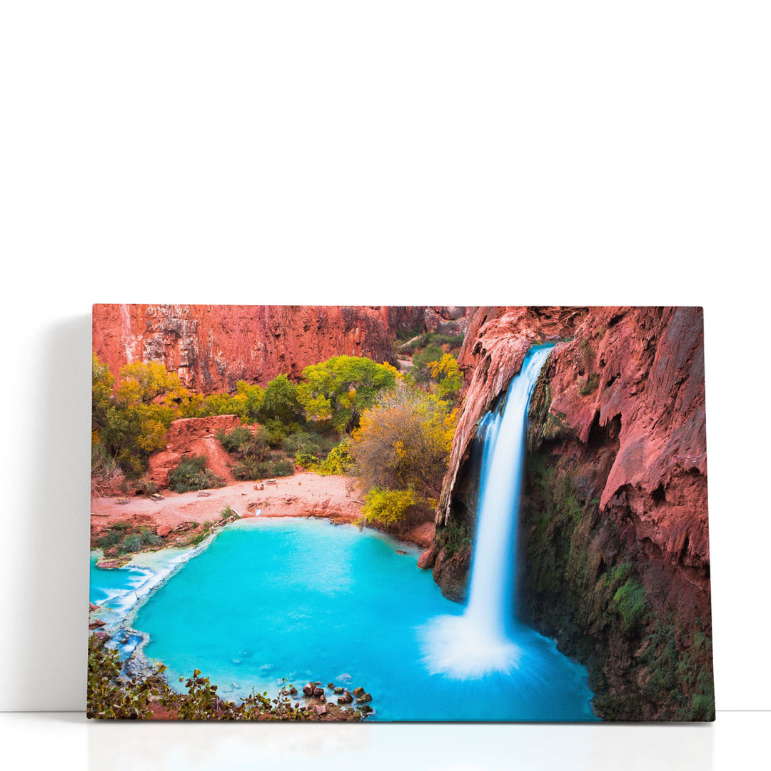 Havasu Fall canvas art with turquoise water