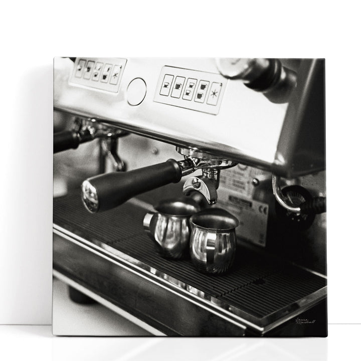 Culinary Coffee Canvas Art steaming espresso design