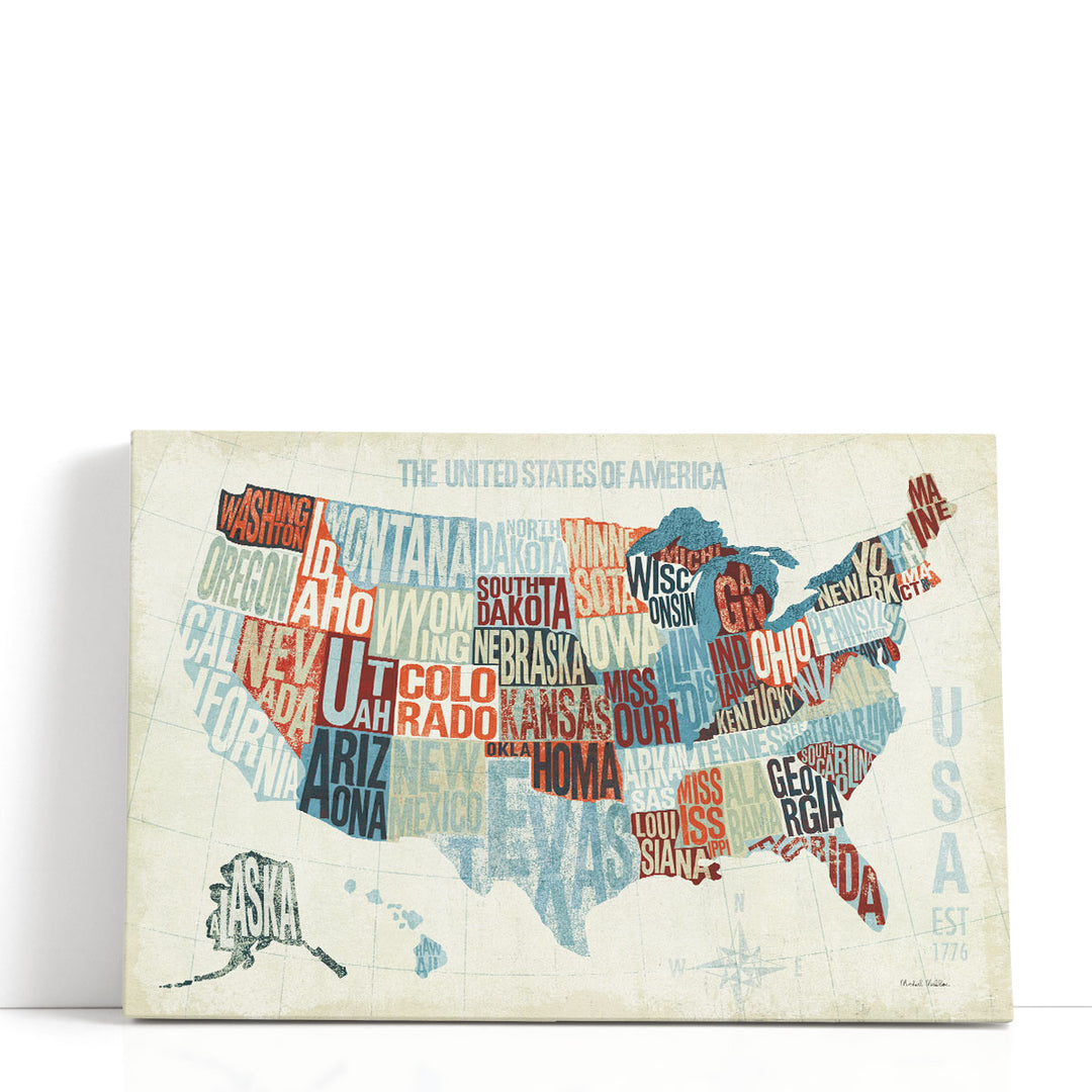 USA Modern - Canvas Print Wall Art