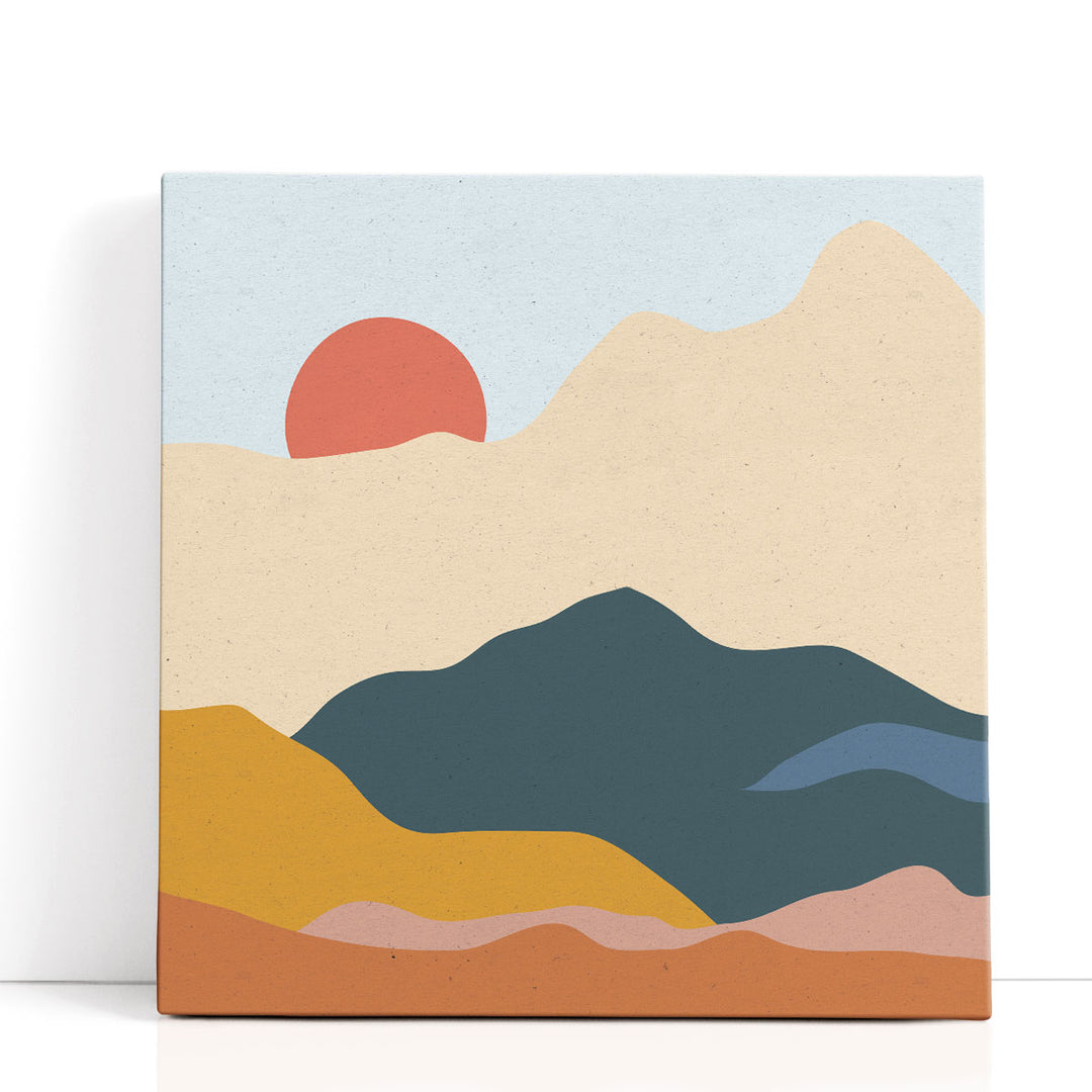 Abstract mountain wall decor, minimalist mountain design