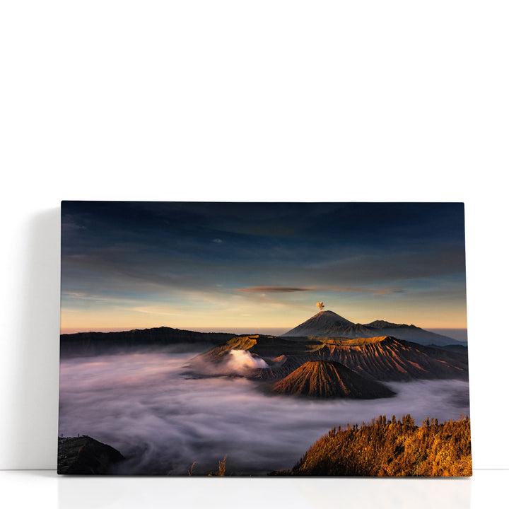 Smoky mountain wall decor, layered ridges and sky