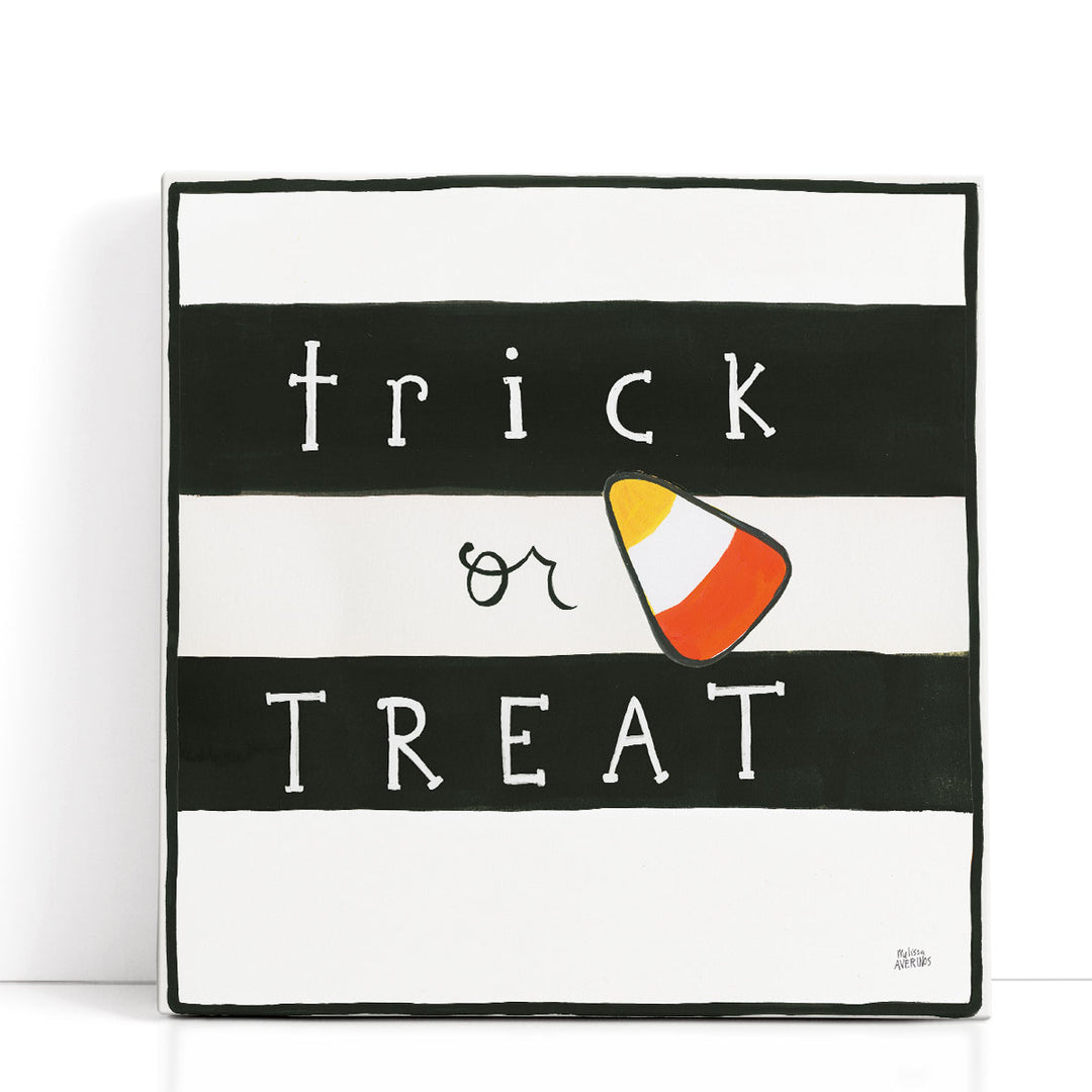 Trick or Treat Black and White - Canvas Print Wall Art