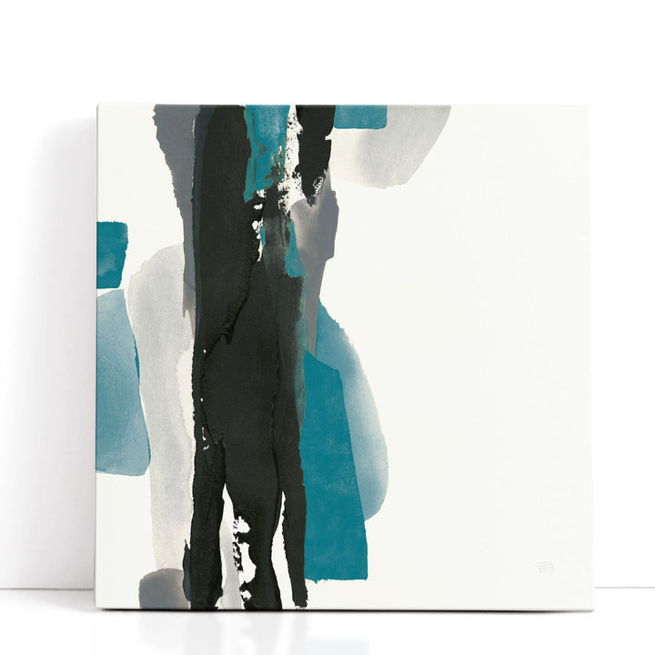 Black and Teal II - Canvas Print Wall Art
