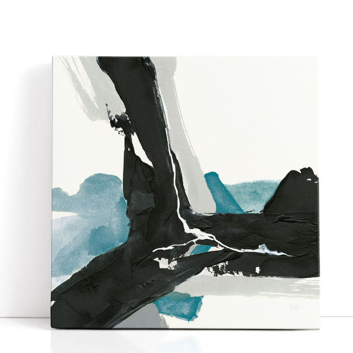 Black and Teal III - Canvas Print Wall Art