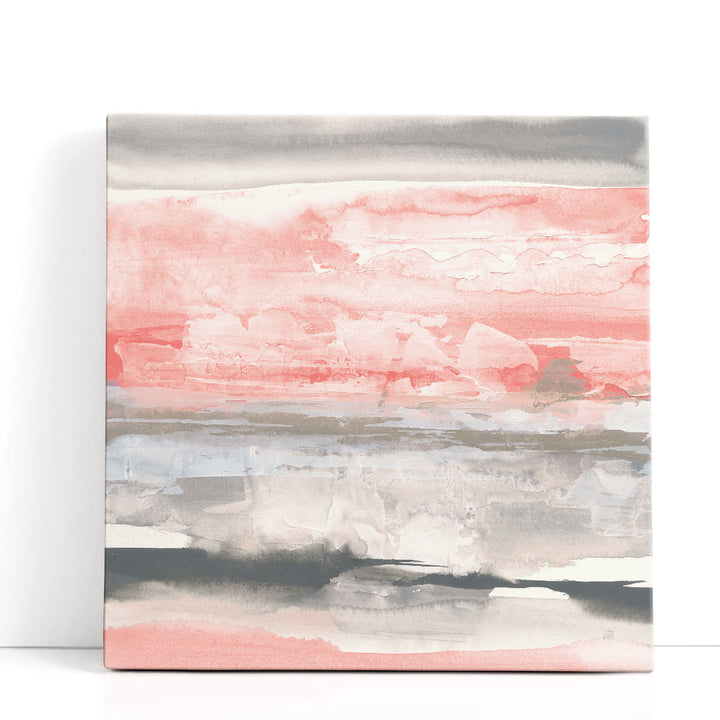 Charcoal and Coral II - Canvas Print Wall Art