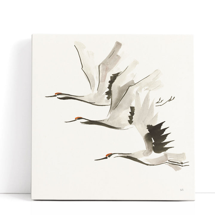 Zen Cranes II - Canvas Print Wall Art