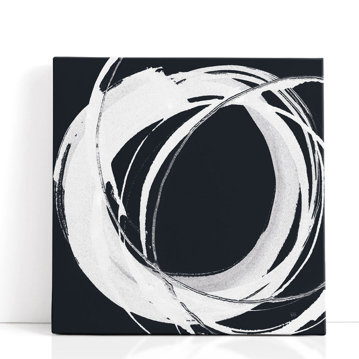 Gilded Enso I Black and White - Canvas Print Wall Art