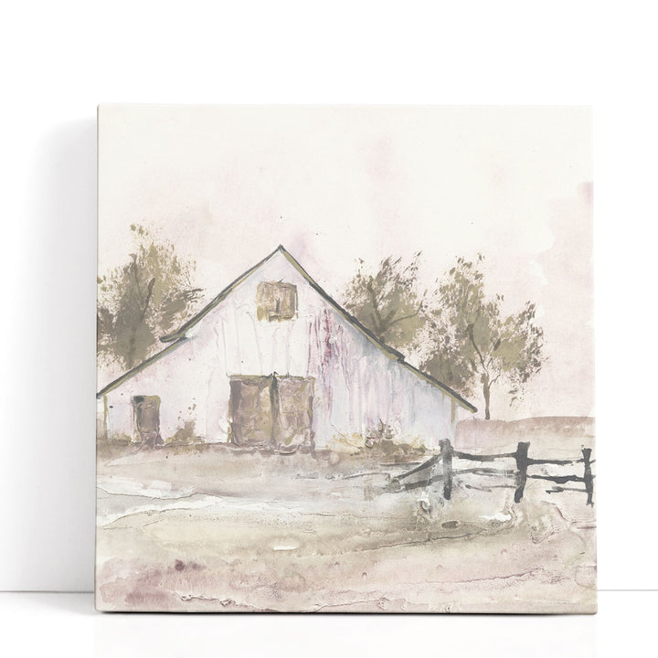 White Barn II - Canvas Print Wall Art