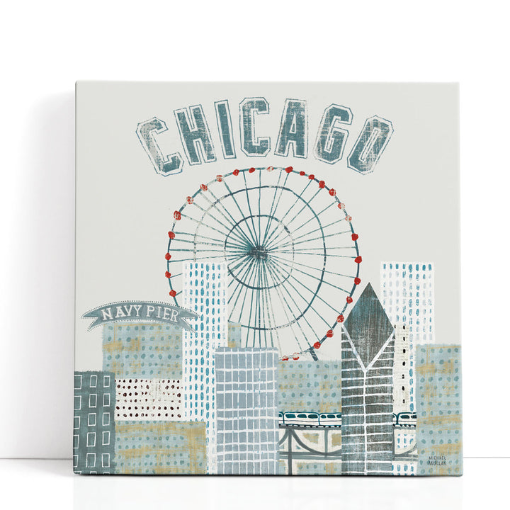 Chicago Landmarks III - Canvas Print Wall Art