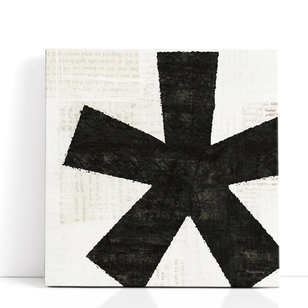Punctuated VII Black and White - Canvas Print Wall Art