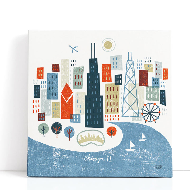 Colorful Chicago - Canvas Print Wall Art
