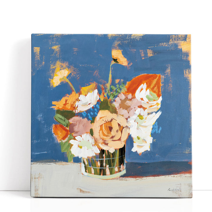 Peach and White Bouquet - Canvas Print Wall Art