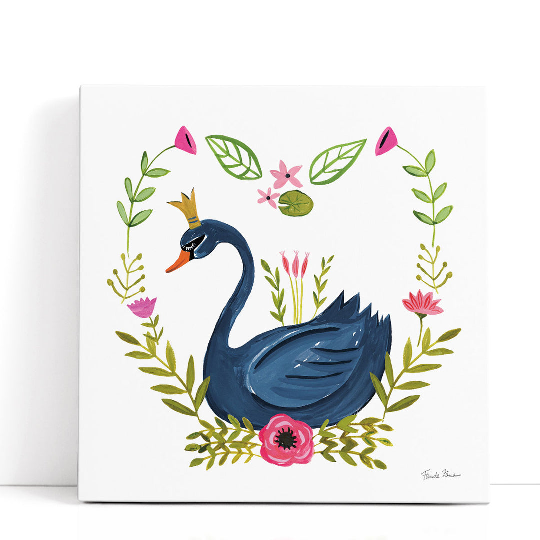 Swan Love II - Canvas Print Wall Art