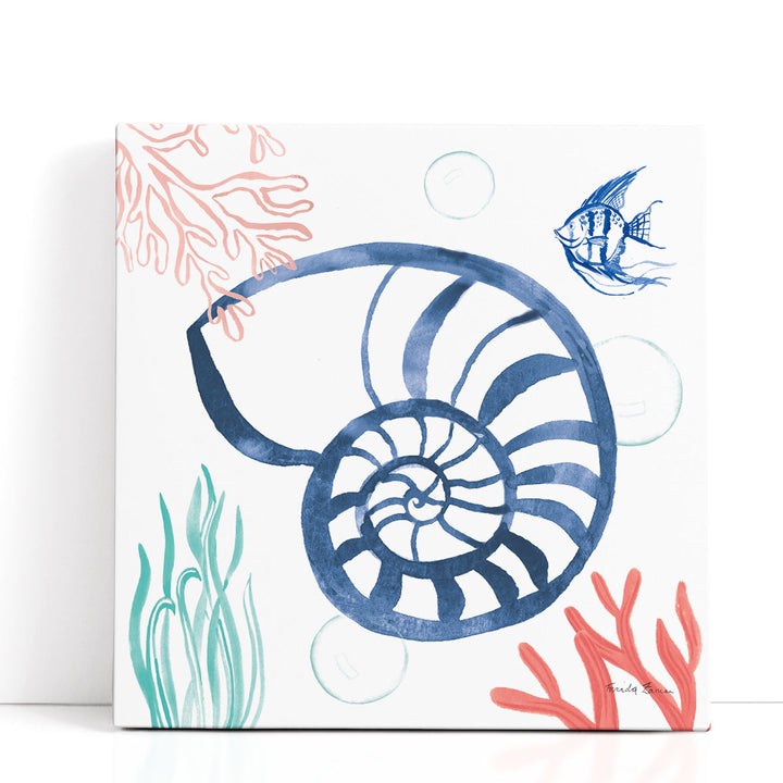 Coastal Jewels I Coral Cove - Canvas Print Wall Art