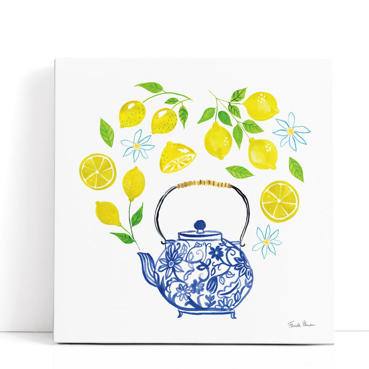 Yellow Lemon Art Print – watercolor lemon slice