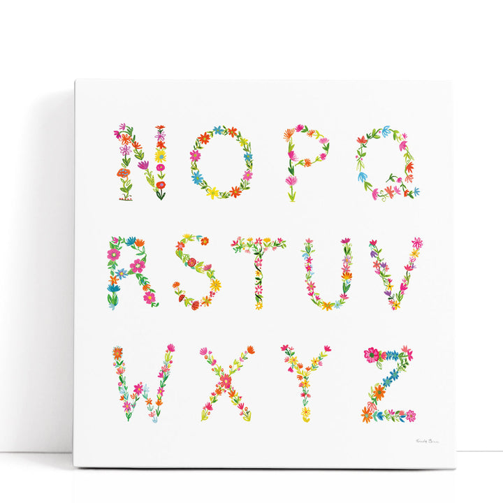 Floral Alphabet II - Canvas Print Wall Art