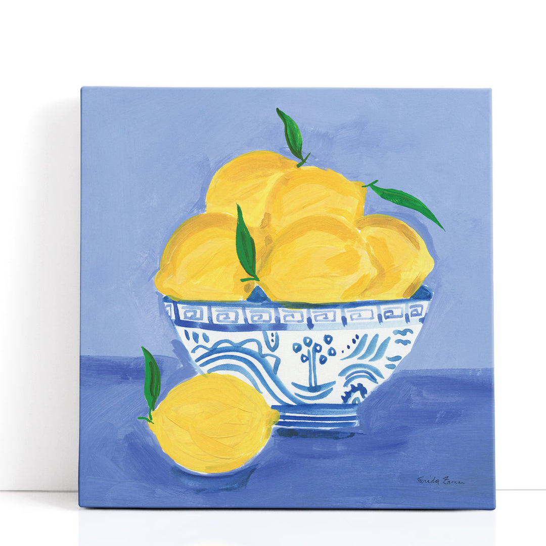 Yellow Lemon Wall Art sunny canvas print