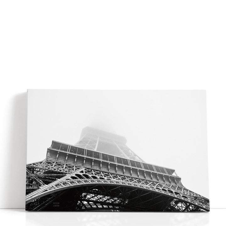 Under Eiffel Misty Day - Canvas Print Wall Art
