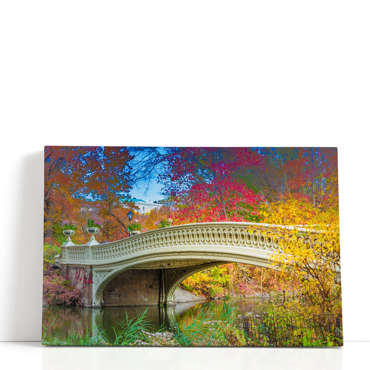 Bow Bridge in Central Park, New York - Canvas Print Wall Art