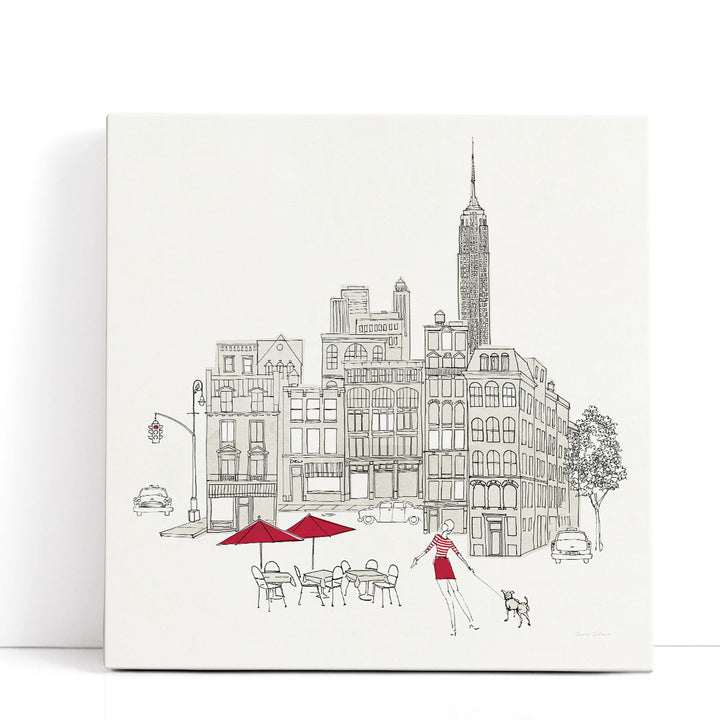 World Cafe III - NYC Red - Canvas Print Wall Art
