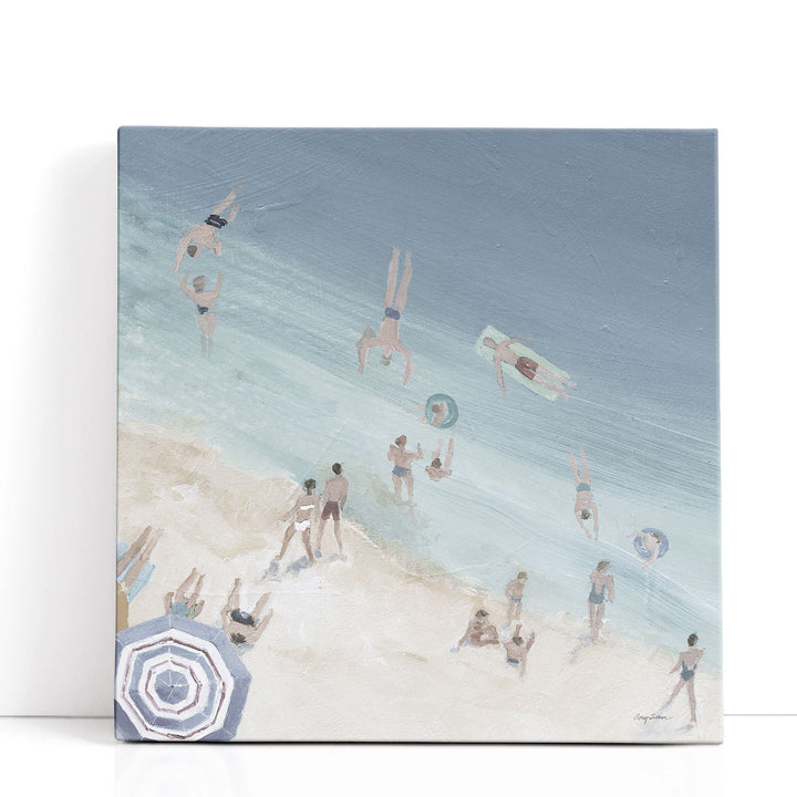 Cool Blue Beach - Canvas Print Wall Art