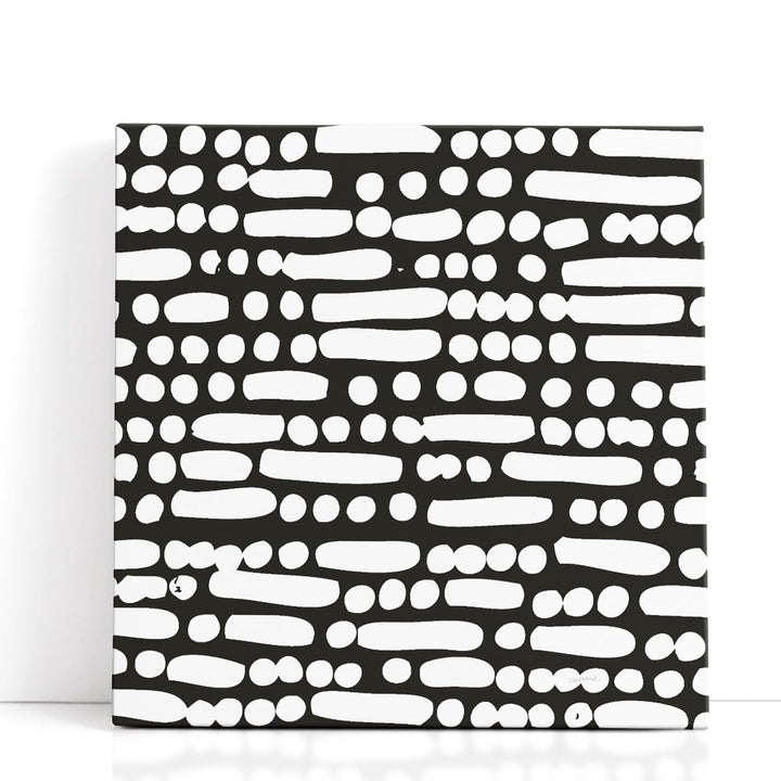 Cross Current Square Up II Black and White - Canvas Print Wall Art