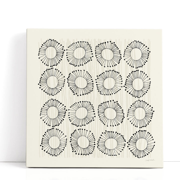 Main Street Twirled Monochrome Black and White - Canvas Print Wall Art