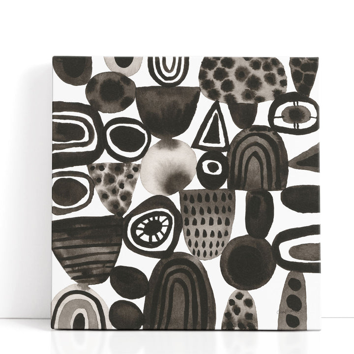 Quirky I Black and White - Canvas Print Wall Art