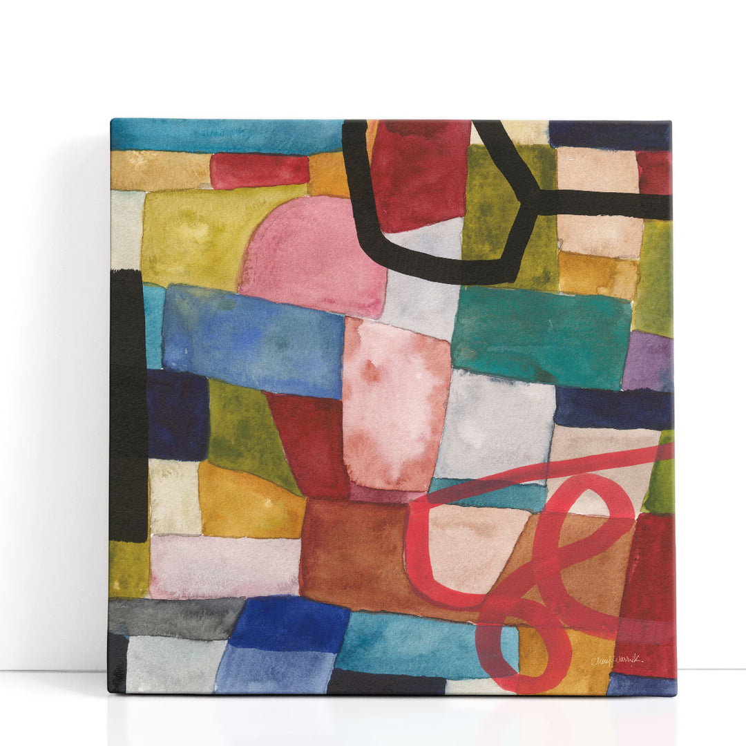 Colorful Abstract Wall Art – vibrant layered geometric design
