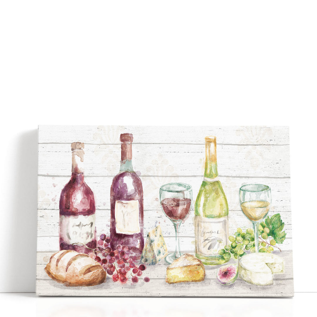 Wine Canvas Art – red wine bottle and glass silhouette