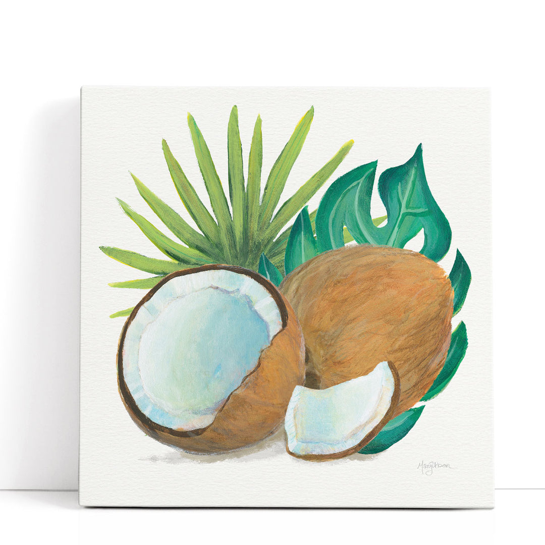 Impressionist Fruit Wall Art swirling coconut cluster