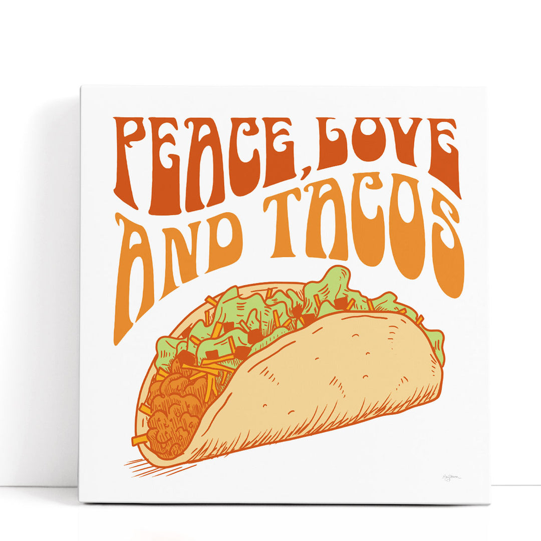Tacos Love Canvas Art – vibrant taco illustration