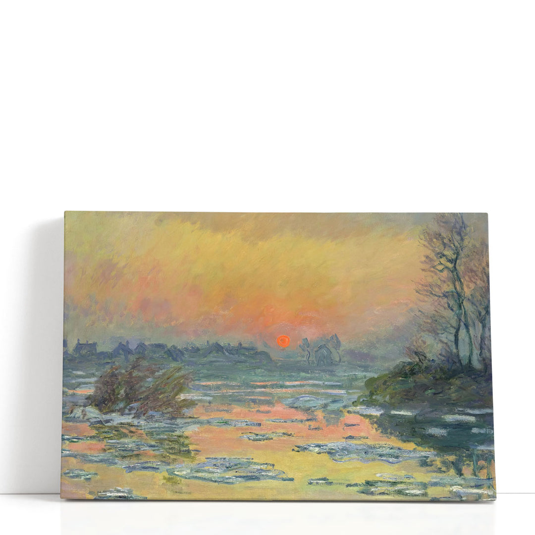 Sunset on the Seine in Winter, 1880 - Canvas Print Wall Art