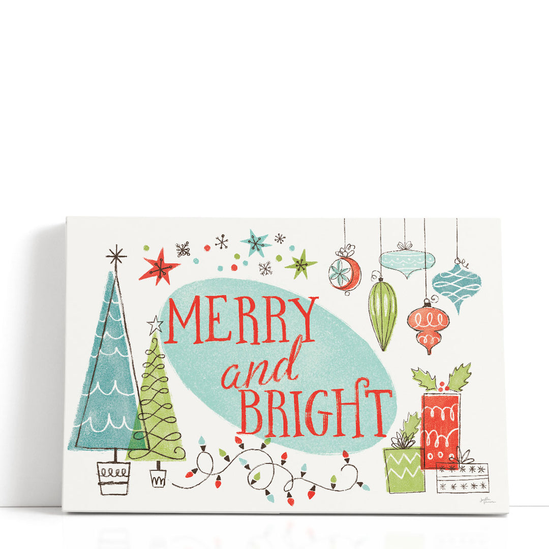 Colorful Holiday Gift Art with festive gift motif
