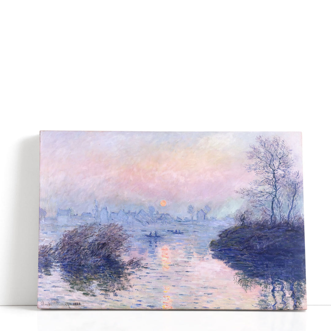Sunset on the Seine at Lavacourt, Winter Effect, 1880 - Canvas Print Wall Art
