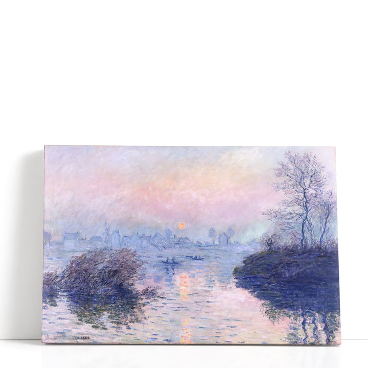 Sunset on the Seine at Lavacourt, Winter Effect, 1880 - Canvas Print Wall Art