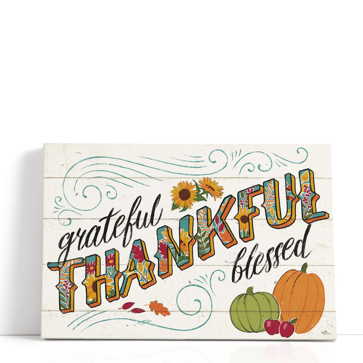 Thankful White I - Canvas Print Wall Art