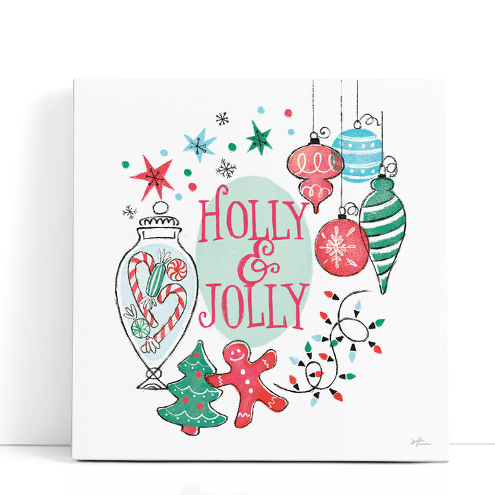 Retro Christmas IV  - Canvas Print Wall Art