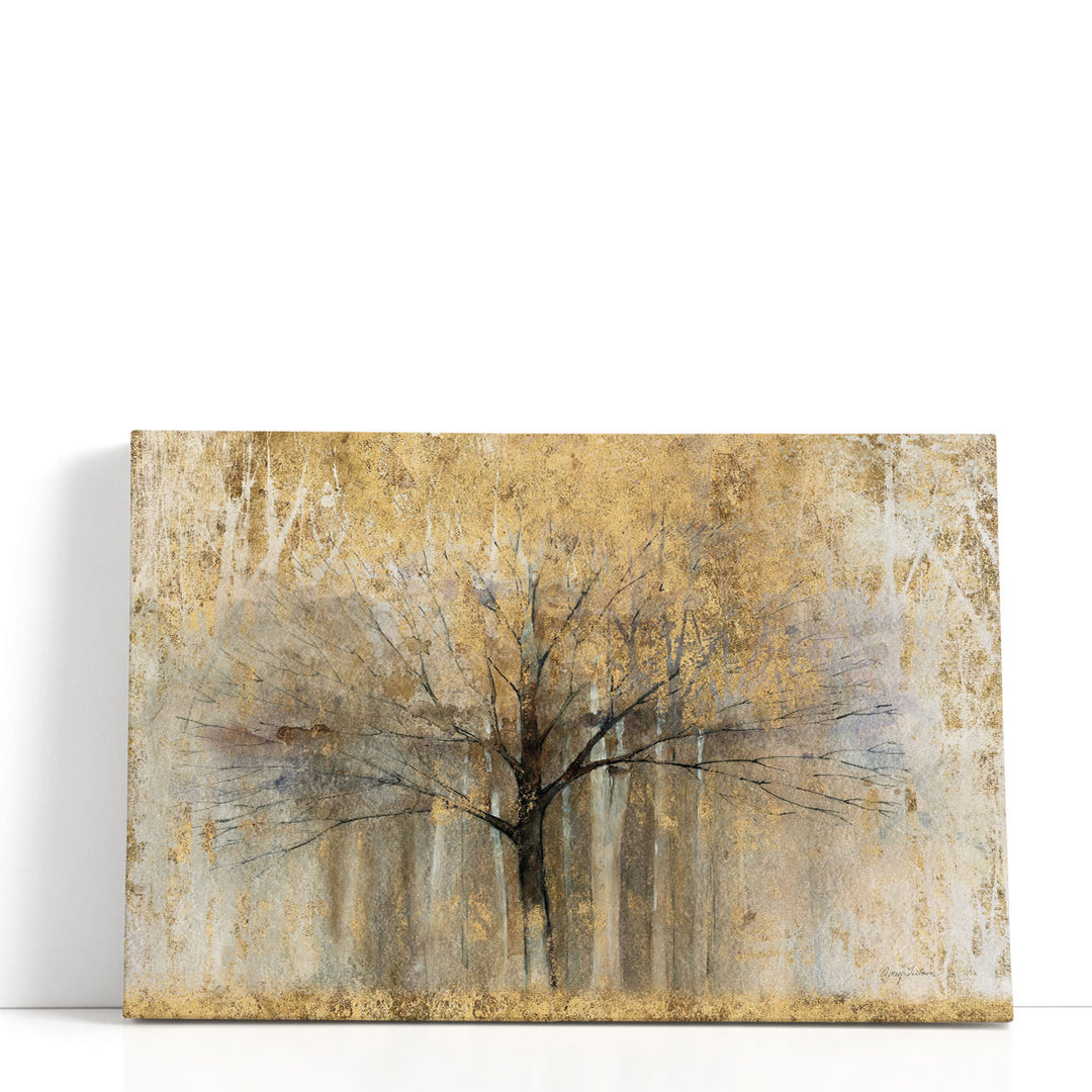 tree artwork serene woodland silhouette morning
