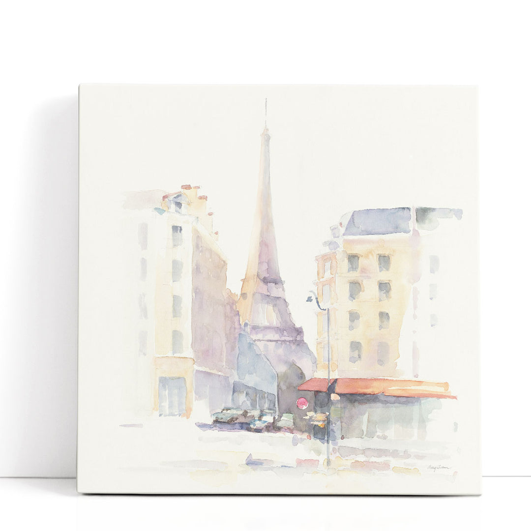 Architectural prints with Eiffel Tower watercolor style